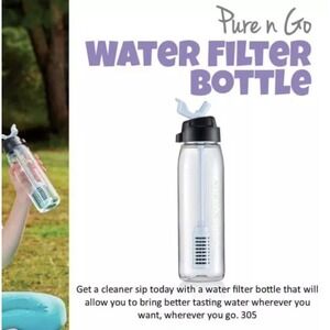 Tupperware‎ - Tupperware Pure & Go™ 25oz Water Filter Bottle NWT